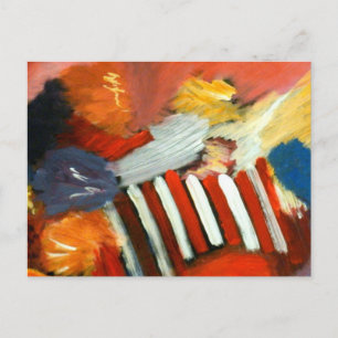 Abstract Off to the Circus Postcard