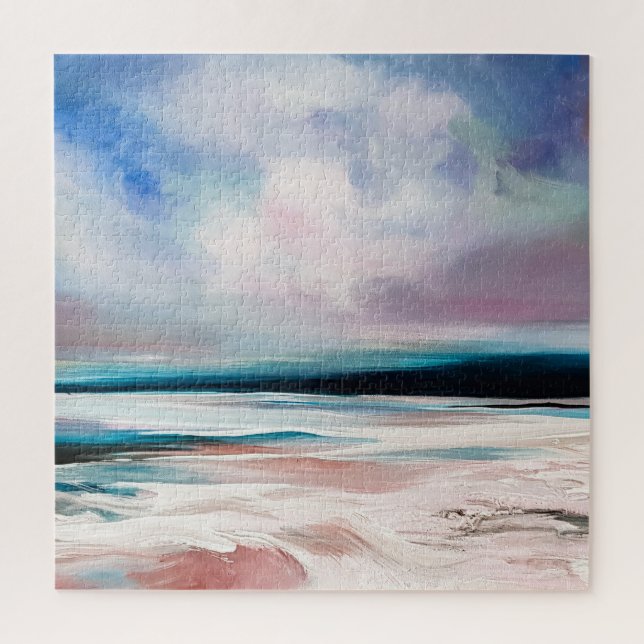 Abstract Oil Canvas: Contemporary Texture Jigsaw Puzzle (Vertical)