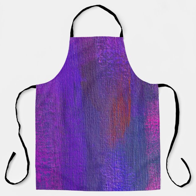 Abstract Oil: Canvas Texture Background. Apron (Front)