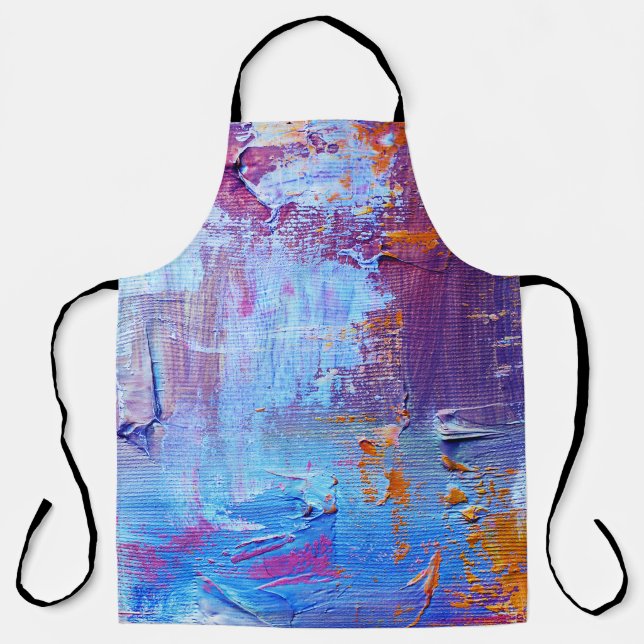 Abstract Oil: Canvas Texture Background Apron (Front)