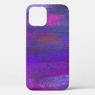 Abstract Oil: Canvas Texture Background. iPhone 12 Case