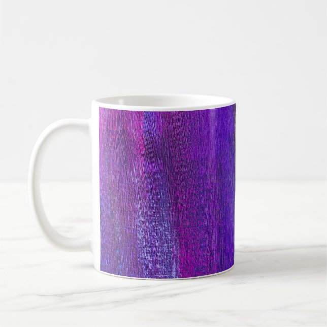 Abstract Oil: Canvas Texture Background. Coffee Mug (Left)