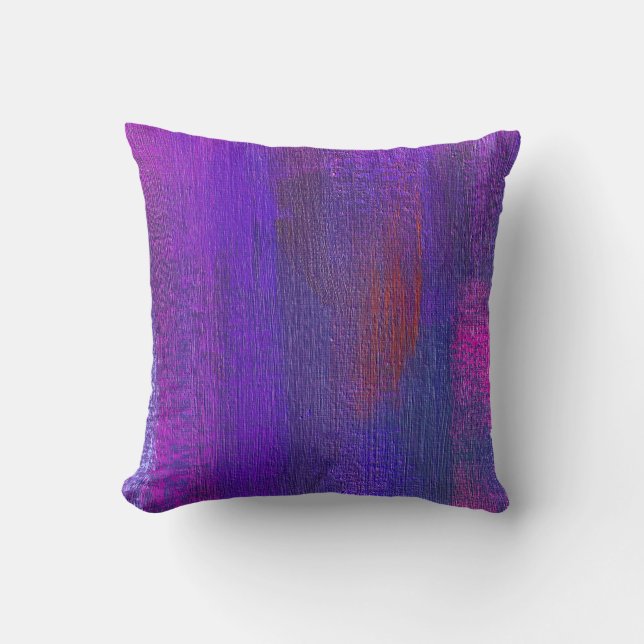 Abstract Oil: Canvas Texture Background. Cushion (Front)