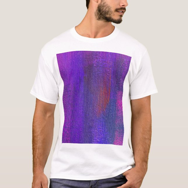 Abstract Oil: Canvas Texture Background. T-Shirt (Front)