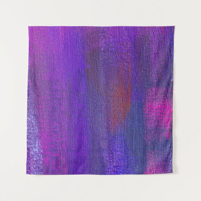 Abstract Oil: Canvas Texture Background. Tapestry (Front)