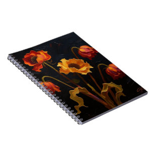 Abstract Oil Flowers Photo Notebook