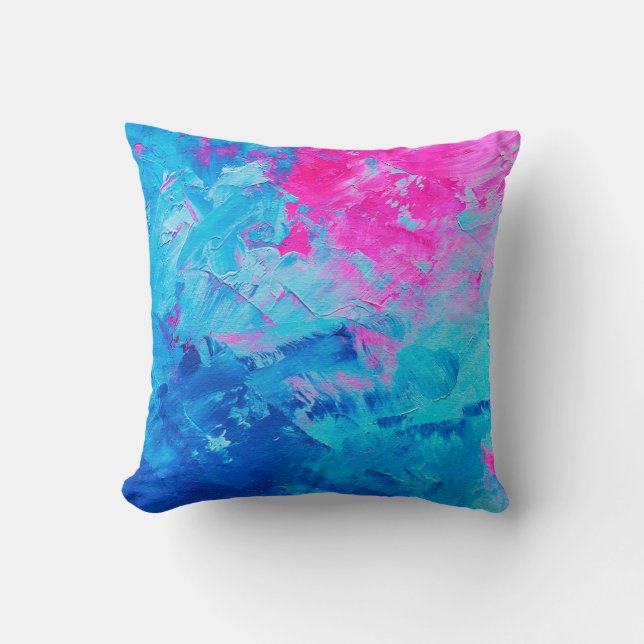 abstract oil paint texture on canvas, background cushion (Front)