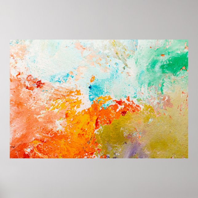abstract oil paint texture on canvas, backgroundba poster (Front)