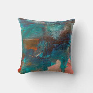 Abstract oil painting background. Oil on canvas te Cushion