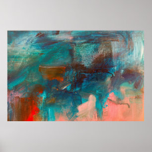 Abstract oil painting background. Oil on canvas te Poster