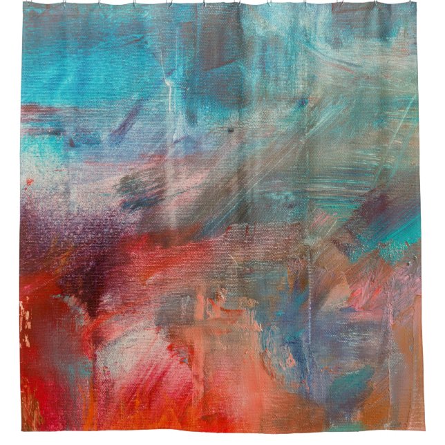 Abstract oil painting background. Oil on canvas te Shower Curtain (Front)