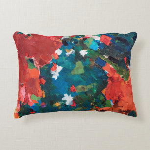 Abstract oil painting background on canvas texture decorative cushion