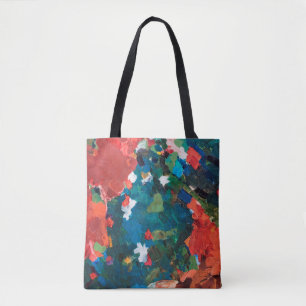 Abstract oil painting background on canvas texture tote bag