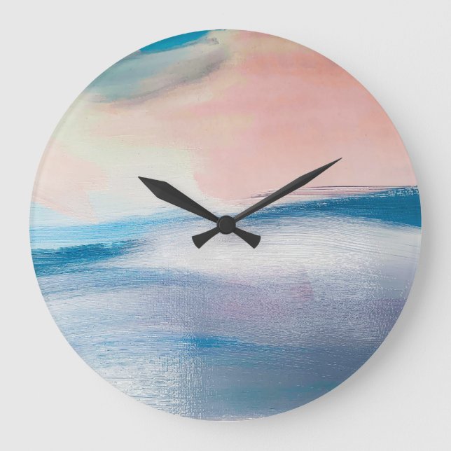 Abstract oil painting, canvas texture. large clock (Front)