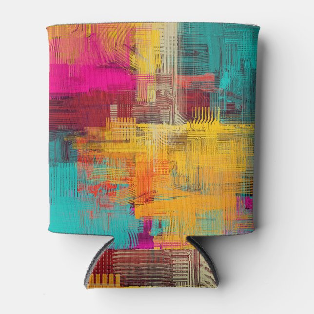 Abstract oil painting, expressive background. can cooler (Front)