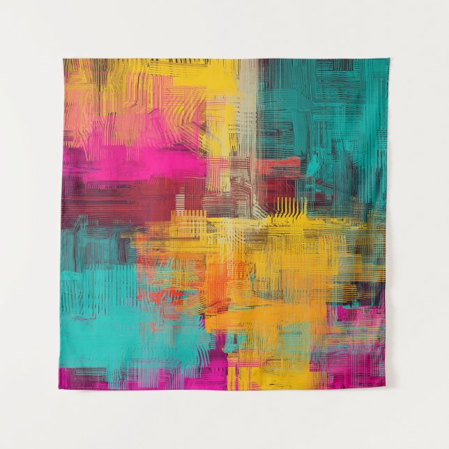 Abstract oil painting, expressive background. tapestry (Front)