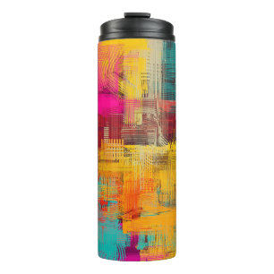 Abstract oil painting, expressive background. thermal tumbler