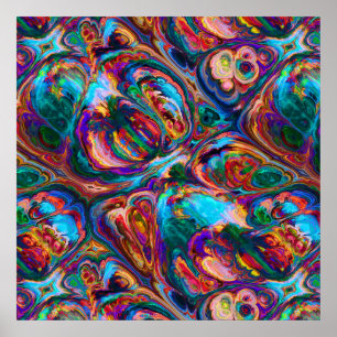 Abstract Oil Painting Inspired Poster