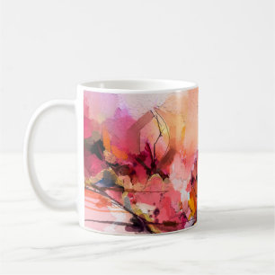 Abstract oil painting landscape. Colourful blue pu Coffee Mug
