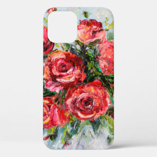 abstract oil painting of beautiful fresh bouquet iPhone 12 case