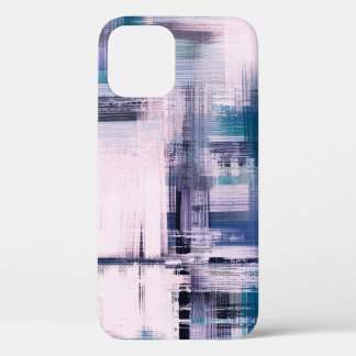 Abstract oil painting on canvas, hand drawn artwor iPhone 12 case