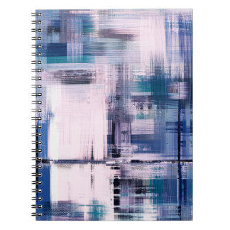 Abstract oil painting on canvas, hand drawn artwor notebook