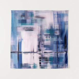 Abstract oil painting on canvas, hand drawn artwor tapestry