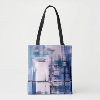Abstract oil painting on canvas, hand drawn artwor tote bag