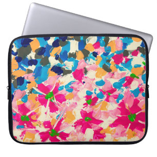 abstract oil painting on canvas. Multi colored wa Laptop Sleeve