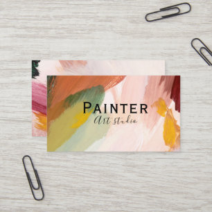 Abstract Oil Painting Painter & Art Studio Business Card