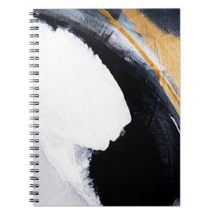 Abstract oil texture background. Abstract art gold Notebook