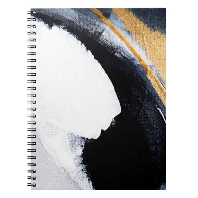 Abstract oil texture background. Abstract art gold Notebook (Front)