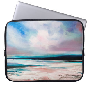 Abstract oil texture background. Paint on canvas.  Laptop Sleeve