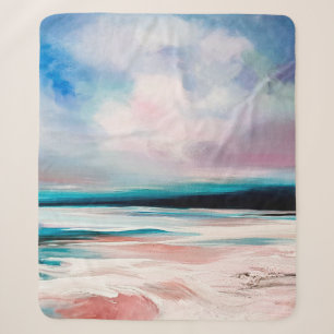 Abstract oil texture background. Paint on canvas. Sherpa Blanket