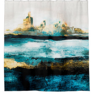 Abstract oil texture background. Paint on canvas. Shower Curtain