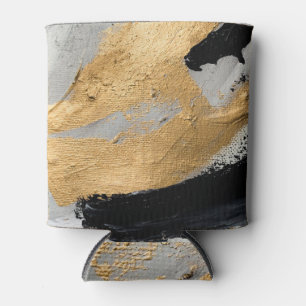 Abstract Oil Texture: Canvas Art Can Cooler