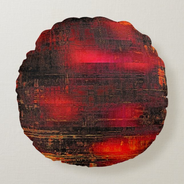 Abstract old background or faded grunge texture. W Round Cushion (Front)