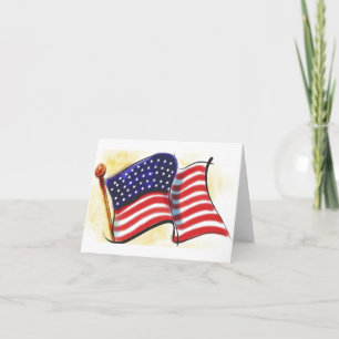 Abstract Old Glory Note Card