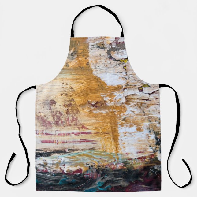 Abstract Old painting cracked textureabstract,agin Apron (Front)