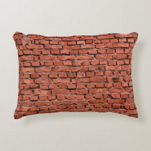 Abstract Old Vintage Cracked Bumpy Rough Brick Wal Decorative Cushion