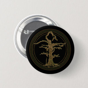 Abstract Old Withered Tree Brown 6 Cm Round Badge