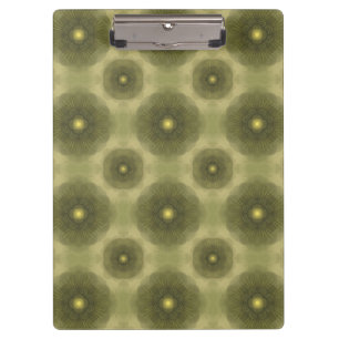 Abstract Olive Green Flower Seamless Pattern Clipboard