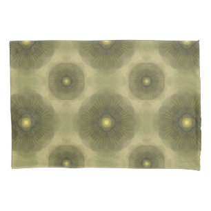 Abstract Olive Green Flower Seamless Pattern Pillowcase