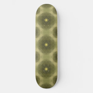 Abstract Olive Green Flower Seamless Pattern Skateboard