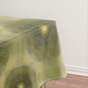 Abstract Olive Green Flower Seamless Pattern Tablecloth