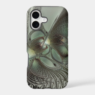 Abstract Olive Sage Green Grey Fractal Art Fantasy