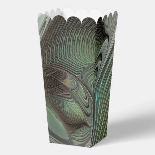 Abstract Olive Sage Green Grey Fractal Art Fantasy Favour Box