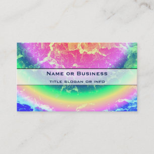 Abstract - On Fire with Psychedelic Rainbow Colour Business Card