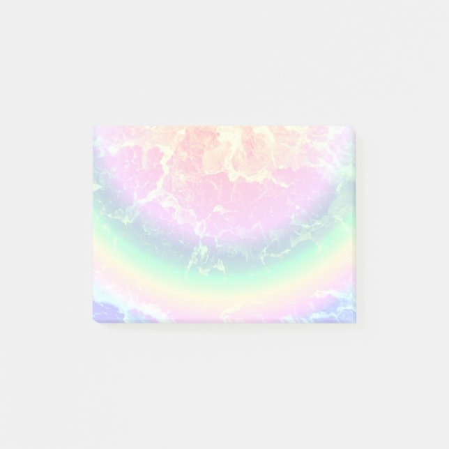 Abstract - On Fire with Psychedelic Rainbow Colour Post-it Notes (Front)