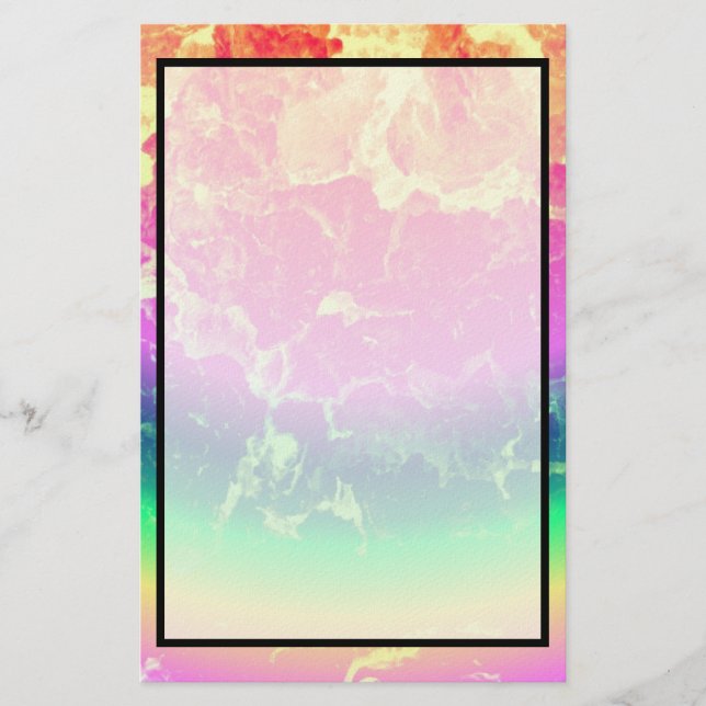 Abstract - On Fire with Psychedelic Rainbow Colour Stationery (Front)